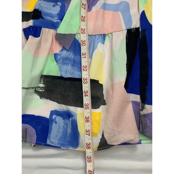 DKNY Women’s Water Color V-Neck Faux Wrap Shirt Dress 3/4 Sleeve Size 12 - Picture 15 of 15